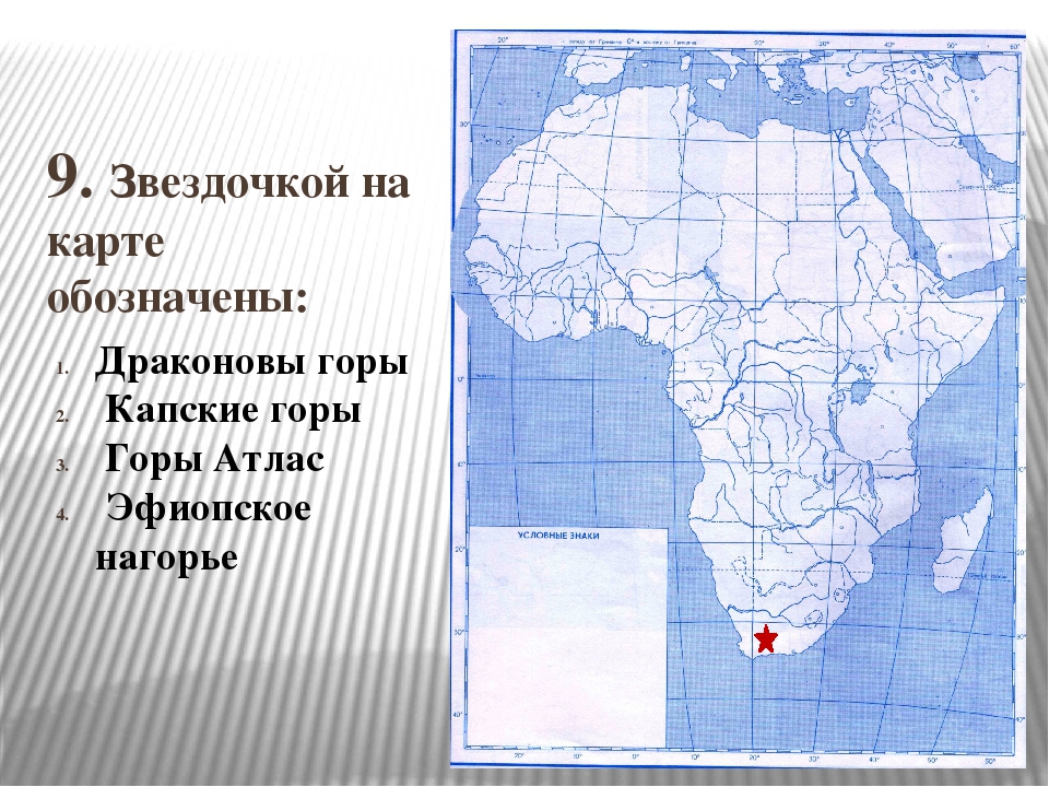 Контурная карта горы атлас