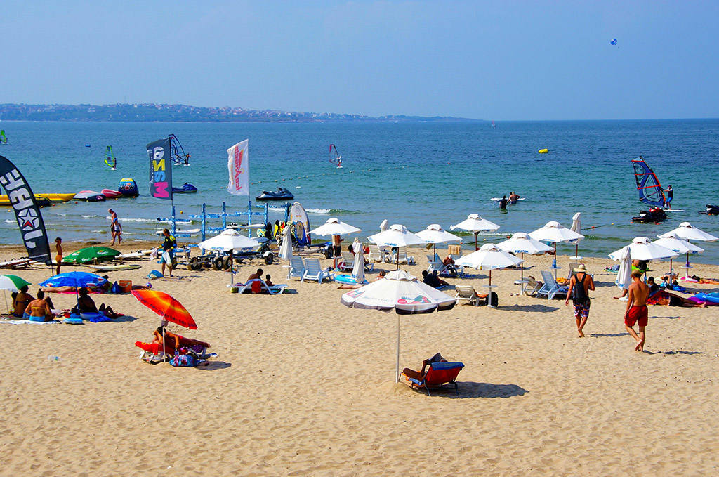 Песчаный пляж в Болгарии