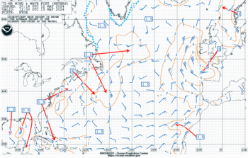 Latest 72 hour Atlantic wind & wave forecast