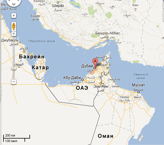 Где находится дубай карта мира на карте
