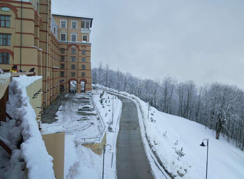 Solis Sochi Hotel Upper Gorky Gorod - all-season resort town 960 meters above sea level stock photography