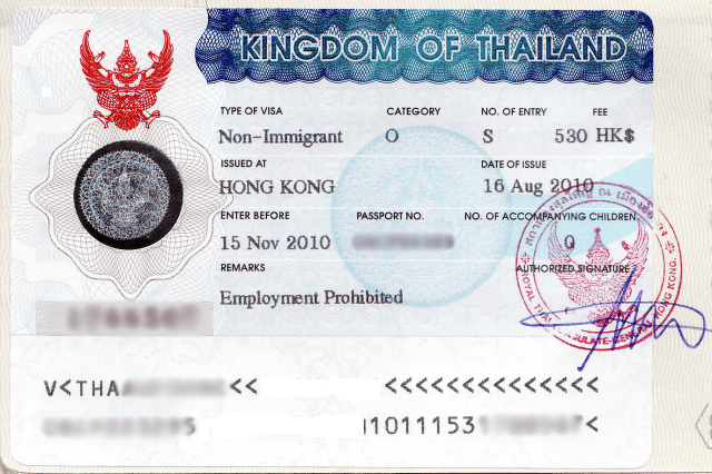 Таиландское визовое разрешение