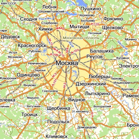карта Москвы 